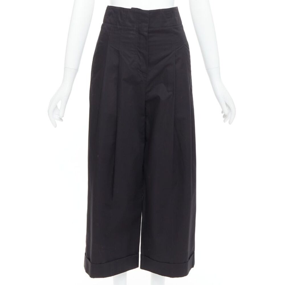 Celine Cotton High Waisted Wide Pants